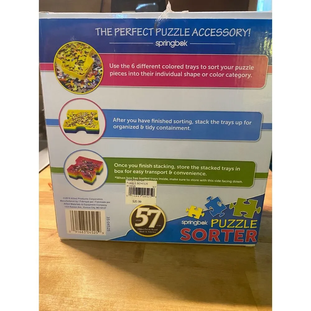 Springbok Puzzle Sorting Tray Set - open box - Picture 8 of 8